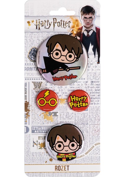 Rozet & Broş Harry Potter 4 Adet Warner Bros. Lisanslı