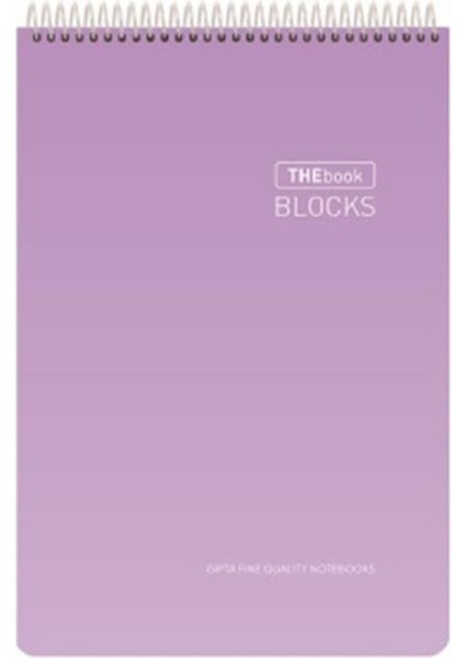 Thebook Blocks A4 Spiralli Sert Kapak Defter 100 Yaprak Çizgisiz