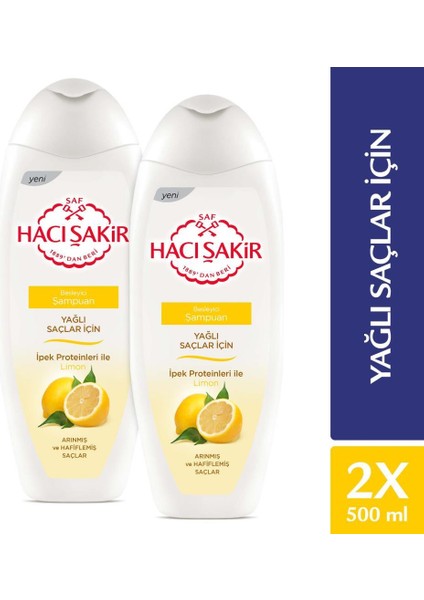 Yağlı Saçlar Için Limon Besleyici Şampuan 500 Ml X2 Adet