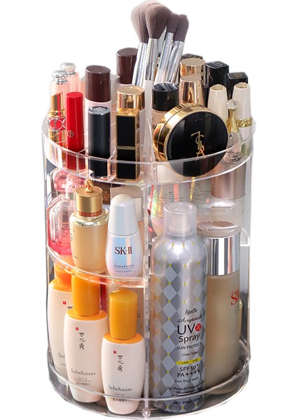 Cilt Bakımı Ürün Saklama Kutusu 360 Dönen Makyaj Organizatör Kutusu Dresser Ruj Raf Elmas Desen Kozmetik Kılıf Akrilik | Makyaj Organizatörleri (Yurt Dışından) modelleri
