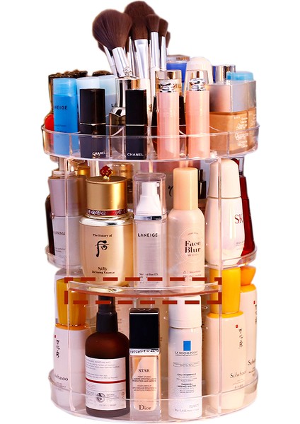 Cilt Bakımı Ürün Saklama Kutusu 360 Dönen Makyaj Organizatör Kutusu Dresser Ruj Raf Elmas Desen Kozmetik Kılıf Akrilik | Makyaj Organizatörleri (Yurt Dışından) fırsatları