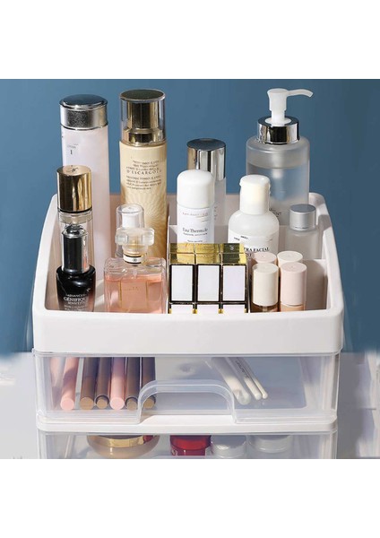 Kozmetik Saklama Kutusu Çekmece Tipi Masaüstü Depolama Raf Tutucu El Su Geçirmez Nem Geçirmez Plastik Organizatör (Yurt Dışından)