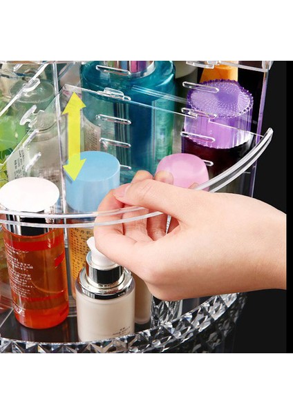 Makyaj Organizatör Şeffaf Saklama Kutusu 360 Derece Dönen Kozmetik Depolama Raf Plastik Kutu Meclisi (Yurt Dışından) fırsatları