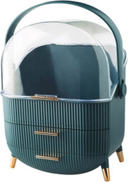 Moda Büyük Kapasiteli Kozmetik Saklama Kutusu Su Geçirmez Toz Geçirmez Banyo Masaüstü Güzellik Makyaj Organizatör Cilt Bakımı Depolama Çekmece | Saklama Kutuları ve bidon (Yurt Dışından)