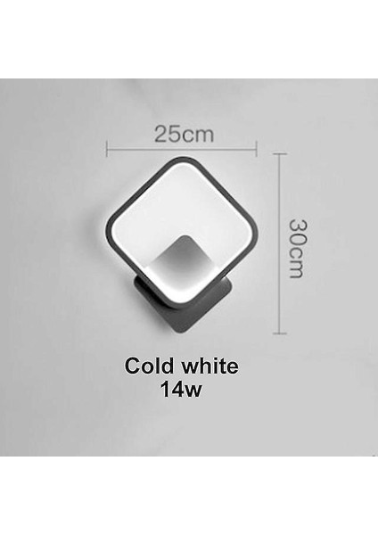 LED Duvar Lambası Kapalı Siyah ve Beyaz Duvar Lambası Basit Sanat Duvar Kapalı Ev Dekorasyon Modern Başucu Duvar Lambası (8) (Yurt Dışından)