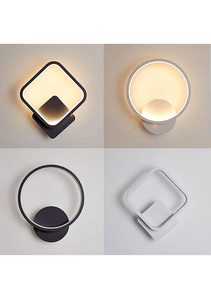 LED Duvar Lambası Kapalı Siyah ve Beyaz Duvar Lambası Basit Sanat Duvar Kapalı Ev Dekorasyon Modern Başucu Duvar Lambası (8) (Yurt Dışından) fiyatları