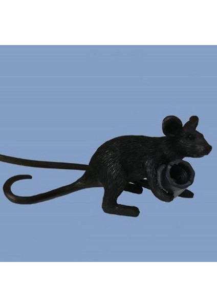 Mouse Desk Lamps Seletti Morden LED Bedside Table Lamp For Home Bedroom Decoration Art Deco Rat Night Lights Eu/au/us/uk Plug(Lying Black) (Yurt Dışından)