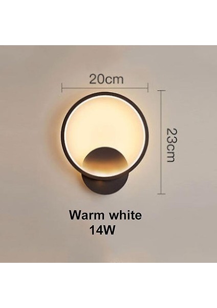 LED Duvar Lambası Kapalı Siyah ve Beyaz Duvar Lambası Basit Sanat Mural Kapalı Ev Dekorasyon Modern Başucu Duvar Lambası (2) (Yurt Dışından)