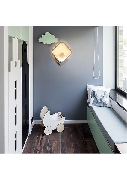 LED Duvar Lambası Kapalı Siyah ve Beyaz Duvar Lambası Basit Sanat Mural Kapalı Ev Dekorasyon Modern Başucu Duvar Lambası (2) (Yurt Dışından) fırsatları