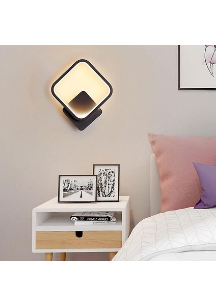 LED Duvar Lambası Kapalı Siyah ve Beyaz Duvar Lambası Basit Sanat Mural Kapalı Ev Dekorasyon Modern Başucu Duvar Lambası (2) (Yurt Dışından) indirimleri