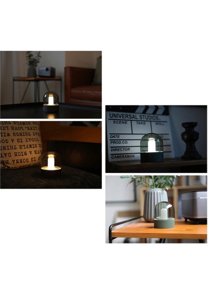 Dim Bağbozumu Cam Gece Lambası USB Şarj Retro Masaüstü Ampul Atmosfer Masası Lamba Yatak Odası Dekorasyon Lambası Hediye | LED Masa Lambaları (Yurt Dışından)