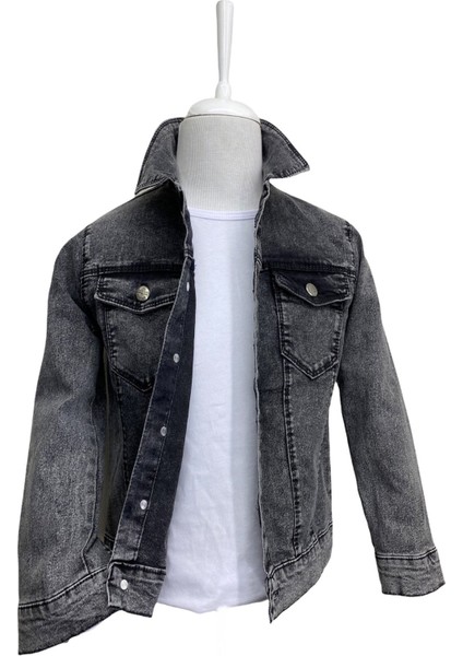 Asortik Unisex Mavi Düğmeli Kot Jean Ceket-CKT-0002 fiyatları