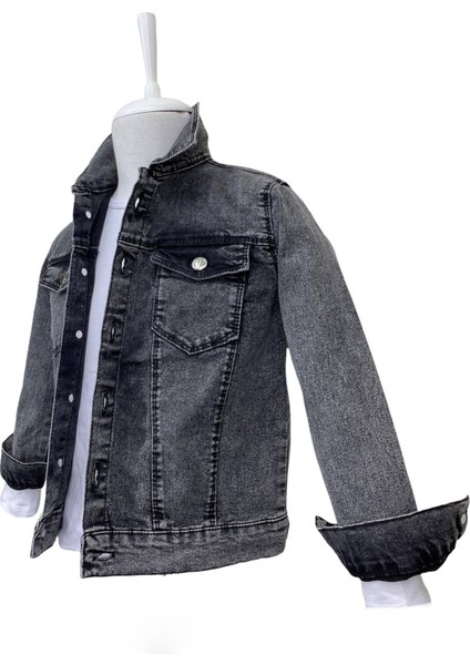 Asortik Unisex Mavi Düğmeli Kot Jean Ceket-CKT-0002 modelleri