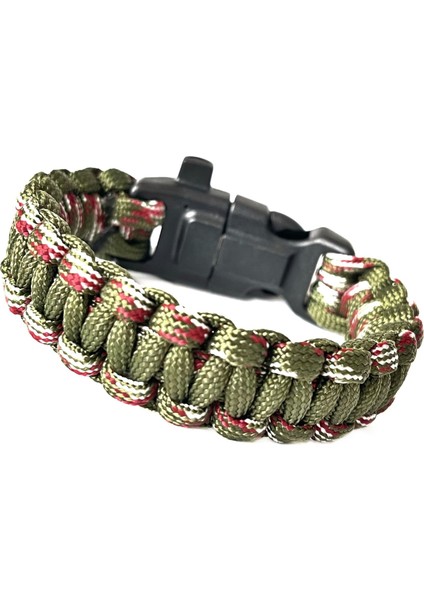 - Paracord Bileklik Kamp Bilekliği Pusulalı Bileklik Magnezyum Çubuğu Düdük