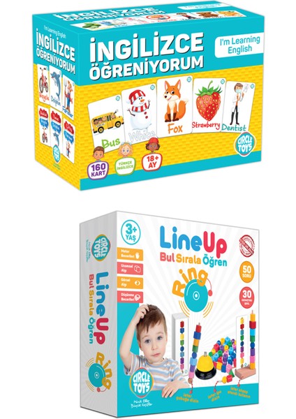 Circle Toys  Ingilizce Öğreniyorum + Line Up Ring Seti