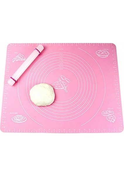 Hamur Matı Açma Mutfak Matı Silikon Silpat Pasta Fırın Hamur Yoğurma Matı Lüx Pembe Büyük Boy 65X45 fiyatları