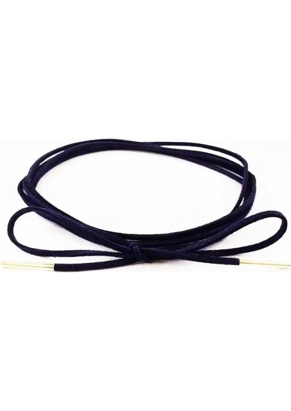 Mavi Süet Bağcıklı Kadın Tasma Kolye modelleri