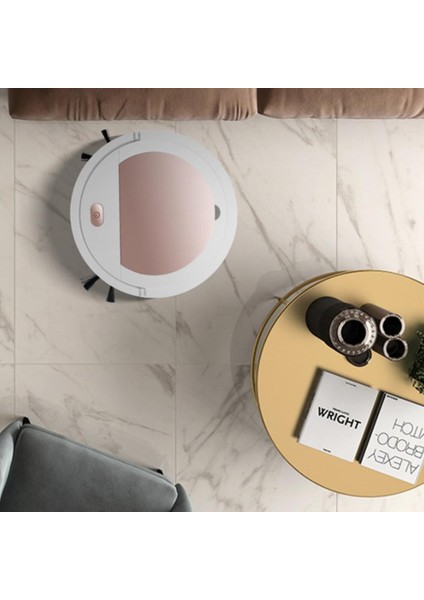 Elektrikli Süpürge Süpürme Robot Otomatik Emme Süpürgesi Akıllı Pembe