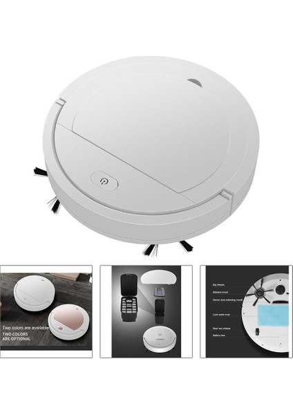 Ev Akıllı Otomatik Robotik Süpürge Robot Süpürme Makinesi Kenar Temiz Beyaz fırsatları