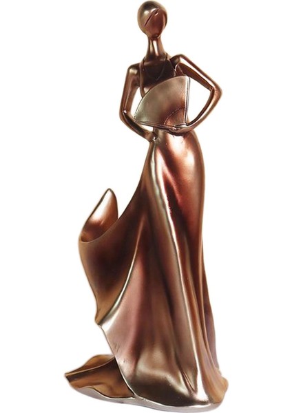 Nordic Stil Güzellik Heykeli Şarap Şişesi Depolama Raf Ev Centerpieces Dekor Bakır