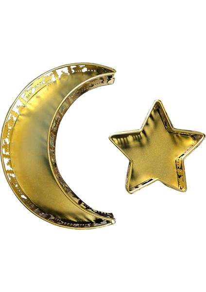 Demir Eid Mübarek Tatlı Pasta Servis Tepsisi Ramazan Islam Müslüman Altın
