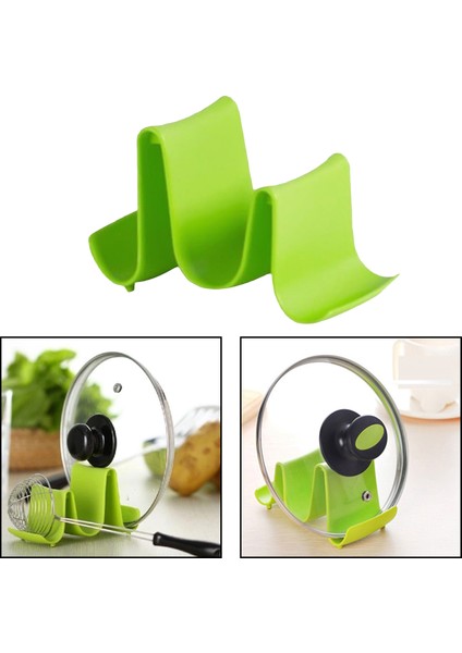 Pot Kapak Tutucu Plastik Pişirme Tava Kapak Standı Organizatör Mutfak Aletleri Yeşil modelleri