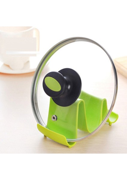 Pot Kapak Tutucu Plastik Pişirme Tava Kapak Standı Organizatör Mutfak Aletleri Yeşil fırsatları