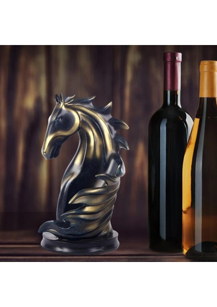 Şarap Rafı Tek Şişe Modern Şişe Tutucu Düğün Mahzen Dekor Için Standı Mavi Altın indirimleri