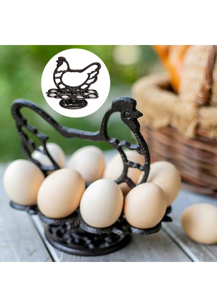 Dökme Demir Yumurta Tutucu Meyve Yumurta Depolama Standı Tepsi Tezgahı Paskalya 1-Tier (Yurt Dışından) fırsatları