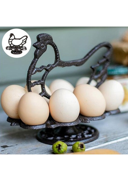 Dökme Demir Yumurta Tutucu Meyve Yumurta Depolama Standı Tepsi Tezgahı Paskalya 1-Tier (Yurt Dışından) indirimleri
