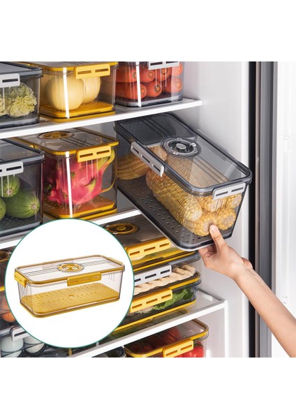 Gıda Saklama Kapları Gıda Hazırlık Kapları Depolama YELLOW32.5X17.5X11CM fiyatları