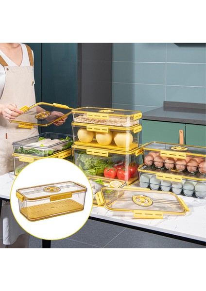 Gıda Saklama Kapları Gıda Hazırlık Kapları Depolama YELLOW32.5X17.5X11CM fırsatları