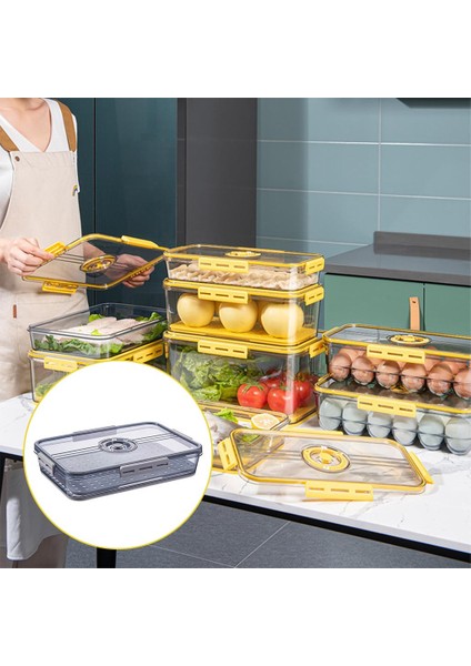Gıda Konteynerleri Kapaklı Saklama Kutusu ve Boşaltma Tepsisi Buzdolabı Üretimi Koruyucu GRI32.5X22.5X6.3CM(Yurt Dışından) fırsatları