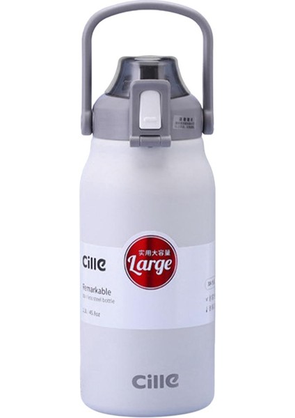 Vakum Şişesi Sızdırmaz 45 Oz Açık Beyaz Için Vakum Yalıtımlı Içecek Şişesi