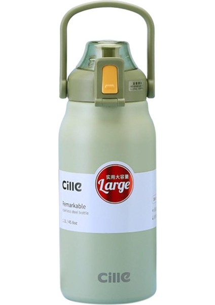 Vakum Şişesi Sızdırmaz 45 Oz Açık Yeşil Için Vakum Yalıtımlı Içecek Şişesi