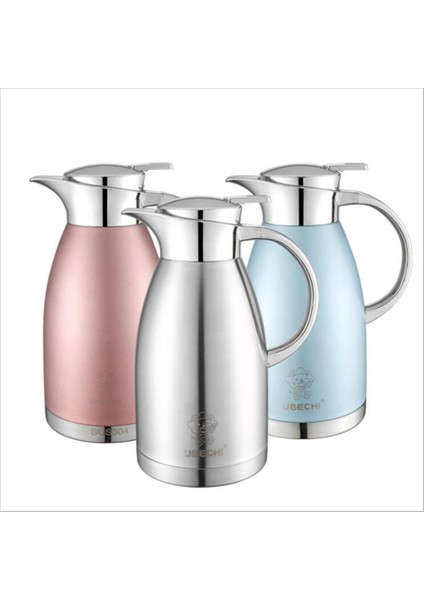 Çift Paslanmaz Çelik Cezve Vakum Yalıtım Sürahi Kettle Silver2.3l