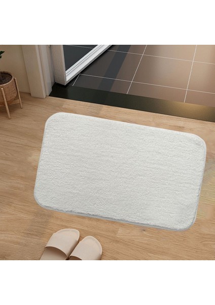 B Baosity Yıkanabilir Kaymaz 40X60 cm Banyo Halısı - Beyaz (Yurt Dışından)