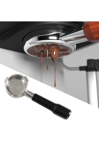 Paslanmaz Çelik 58MM Kahve Dipsiz Portafilter Filtresi Hiçbir Baz Yok Plastik Kolu Değiştir modelleri