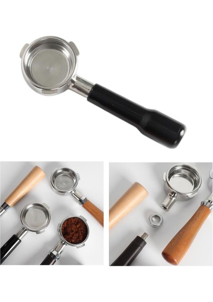 Paslanmaz Çelik 58MM Kahve Dipsiz Portafilter Filtresi Hiçbir Baz Yok Plastik Kolu Değiştir fırsatları