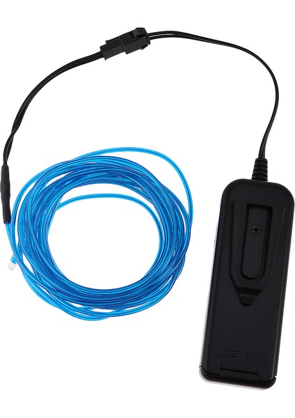 Lüminesans Neon LED Işıkları Glow El Tel Dize 5 Metre Mavi