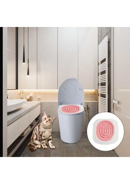 Kedi Tuvalet Eğitim Seti Temizleme Sistemi Evcil Yavru Tepsi Pisuvar Çöp Kutusu Pembe Bir Netto fırsatları