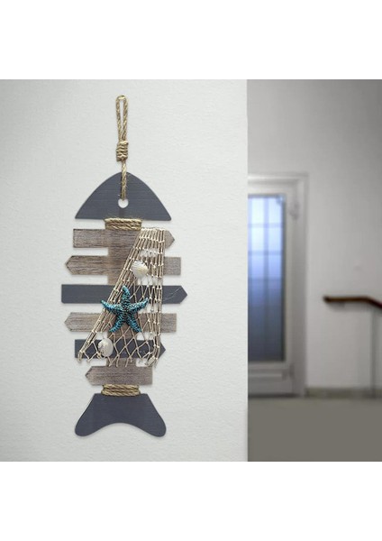 Ahşap Fishbone Asılı Dekor Akdeniz Tarzı Sunch Deniz Dükkanı Duvar Sign Büyük Fishbone(Yurt Dışından) fiyatları