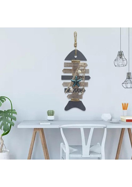 Ahşap Fishbone Asılı Dekor Akdeniz Tarzı Sunch Deniz Dükkanı Duvar Sign Büyük Fishbone(Yurt Dışından) modelleri