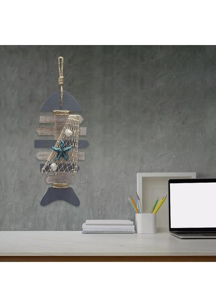 Ahşap Fishbone Asılı Dekor Akdeniz Tarzı Sunch Deniz Dükkanı Duvar Sign Büyük Fishbone(Yurt Dışından) fırsatları