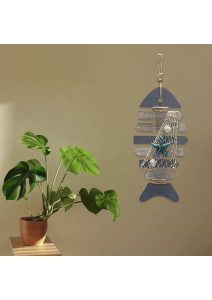 Ahşap Fishbone Asılı Dekor Akdeniz Tarzı Sunch Deniz Dükkanı Duvar Sign Büyük Fishbone(Yurt Dışından) indirimleri