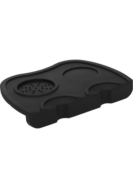 Kahve Skid Mat Espresso Tamping Tutucu Ped Kahve Öğütme Silikon Mat Siyah (Yurt Dışından)