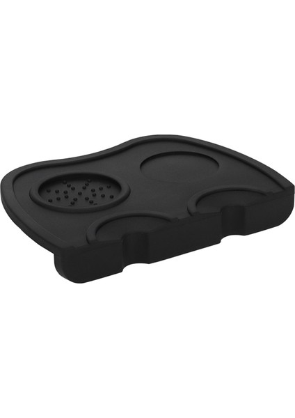 Kahve Skid Mat Espresso Tamping Tutucu Ped Kahve Öğütme Silikon Mat Siyah (Yurt Dışından)