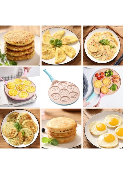 Kahvaltı Yapımcısı Yumurta Şekillendirici Ocak Yapışmaz Fantastik Yumurta Krep Pans Mavi
