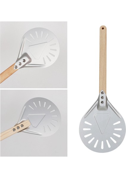 Pizza Peel Metal Pizza Mutfak Kaynağı Için Ahşap Kolu ile Metal 7 Inç 40 cm modelleri