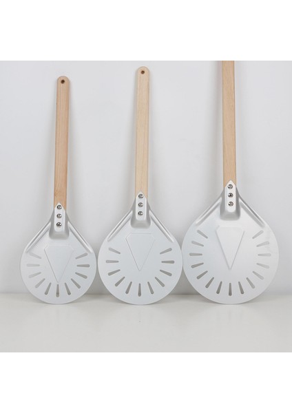 Pizza Peel Metal Pizza Mutfak Kaynağı Için Ahşap Kolu ile Metal 7 Inç 40 cm indirimleri